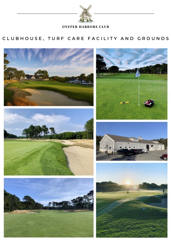A Collage of Clubhouse, Turf Care Facility and Grounds.